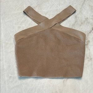 Aritzia Babaton Sculpt Knit Criss Cross Tank Top